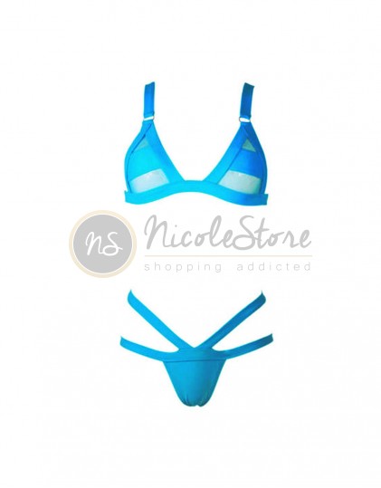 Costum de Baie Albastru Electric 0014952A2